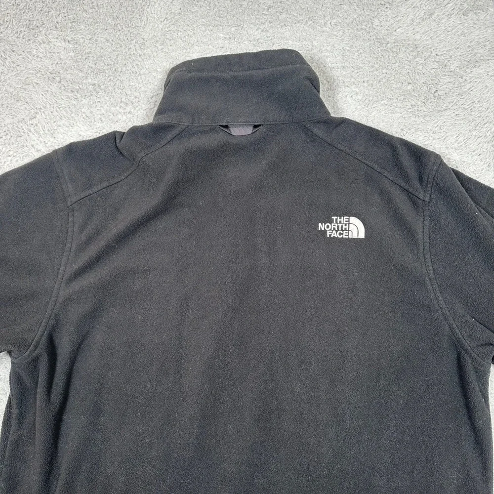 The North Face Mens Black Full Zip Fleece Jacket Recycled Polyester Outdoor Sz L